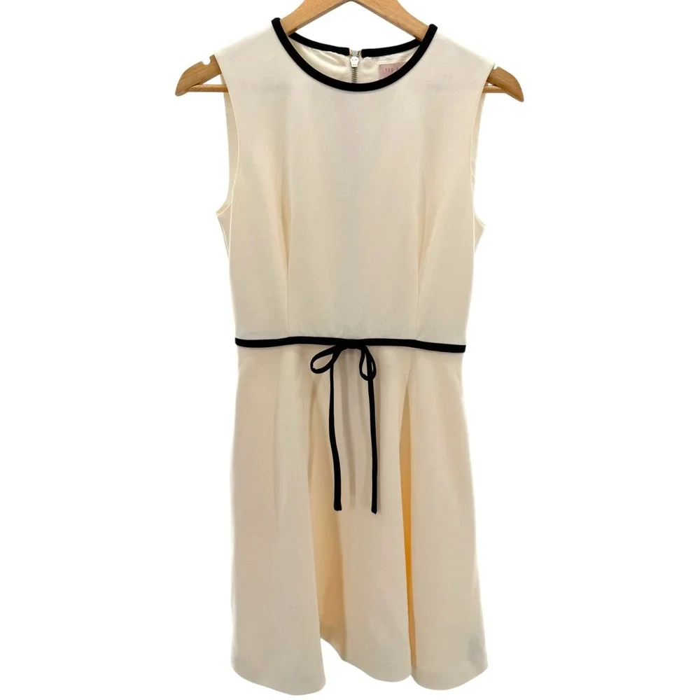 Ted Baker London Saydey Dress Contrast Trim Bow Waist Mod Preppy Classic NWOT 4
